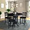 International Concepts 36 in. Round Counter Height Extension Dining Table w/12 in. Leaf and 4 Emily Counter Height Stools K46-36RXT-11-S6172-4 - alternate 1